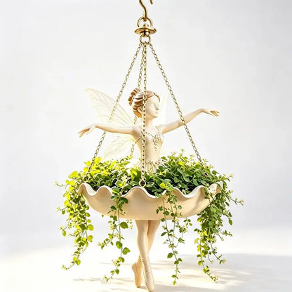 🌸 Maceta Colgante Bailarina | Elegancia Artística para Jardín, Balcón y Hogar