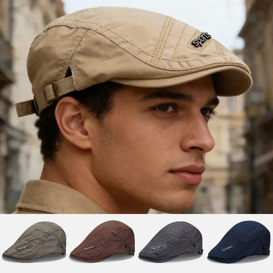 🧢 ¡50% DE DESCUENTO AHORA! 🌬️ Gorra plana clásica transpirable para todas las estaciones – Diseño Ivy, ajuste regulable y colores versátiles 💼