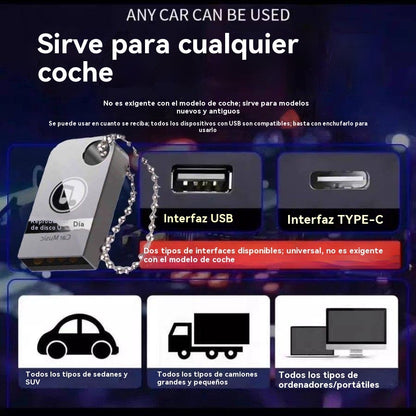 🚗🎵🎵【 32G】 【Unidad flash USB de música】contiene 3000 canciones, 200 MV y efectos de sonido 6D