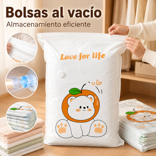 【 5 artículos por 27 euros 】 Bolsa de almacenamiento al vacío grande y compresible: no requiere bomba, es a prueba de fugas e ideal para ahorrar espacio en maletas y en casa