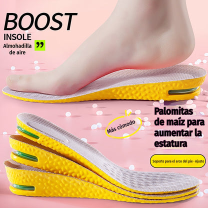 💥【Compra uno y llévate otro gratis】2 pares 👟Plantillas cómodas con cojín de aire y efecto de aumento de estatura 📈