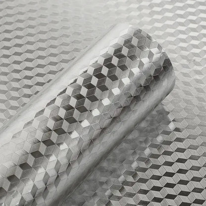 【40cm*10m】🛡️ Adhesivo de papel de aluminio removible y autoadhesivo para cocina, resistente al aceite, al calor y fácil de limpiar.
