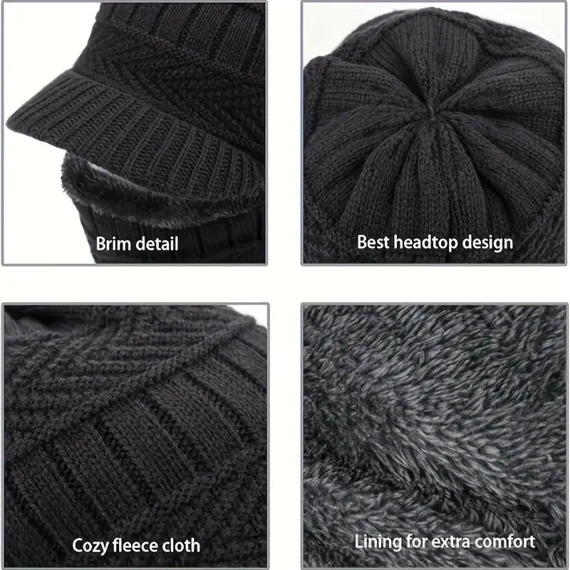 【30%OFF】🔥Gorro de lana grueso de una sola pieza, resistente al viento, para exteriores.