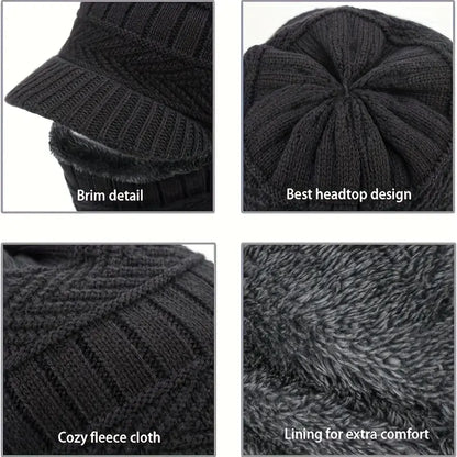 【30%OFF】🔥Gorro de lana grueso de una sola pieza, resistente al viento, para exteriores.