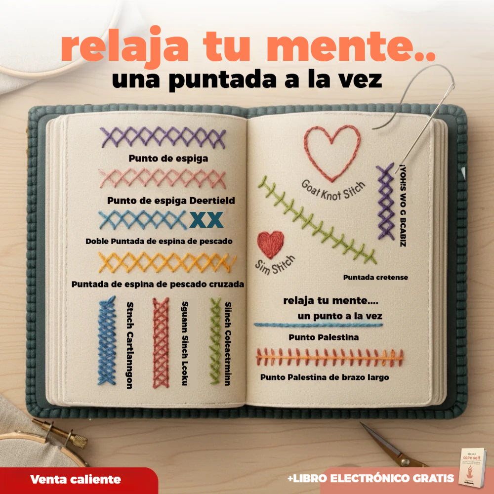 📖Libro de costura, 🧵✨Un libro de muestras de costura para entusiastas del bordado de lino