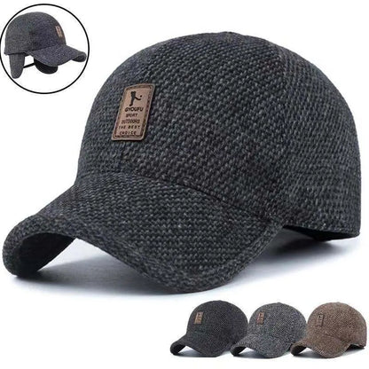 Nueva gorra de béisbol cálida para hombre, con protección para las orejas