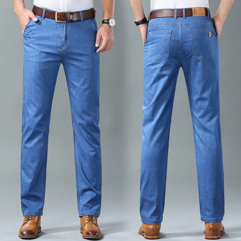 👖 【60-110KG】Jeans de hombre, sencillos, casuales, versátiles, tallas grandes