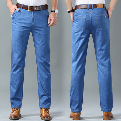 👖 【60-110KG】Jeans de hombre, sencillos, casuales, versátiles, tallas grandes