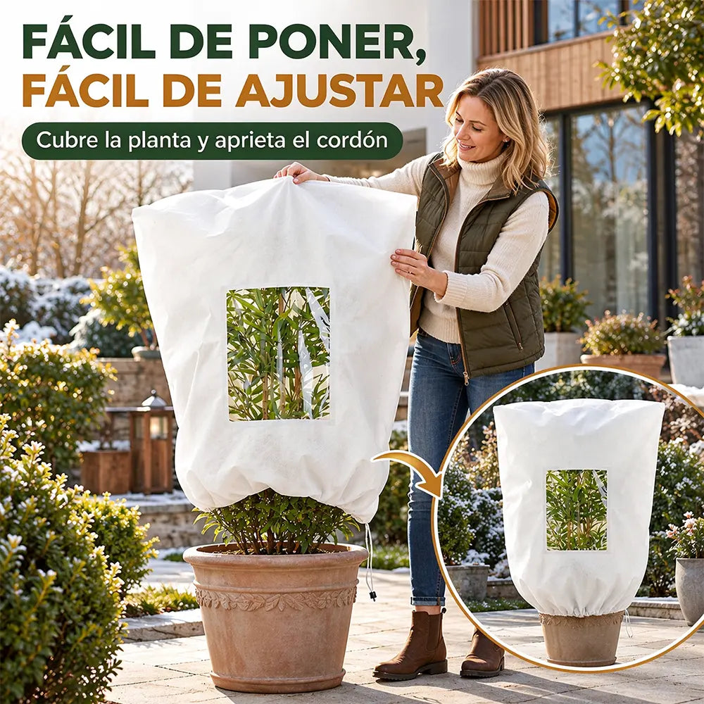 ⏳🔥¡50% DE DESCUENTO POR TIEMPO LIMITADO! ⏰IMPRESCINDIBLE PARA EL JARDÍN EN INVIERNO | Funda protectora contra heladas: cubierta transpirable y reutilizable para arbustos, macetas y árboles jóvenes.