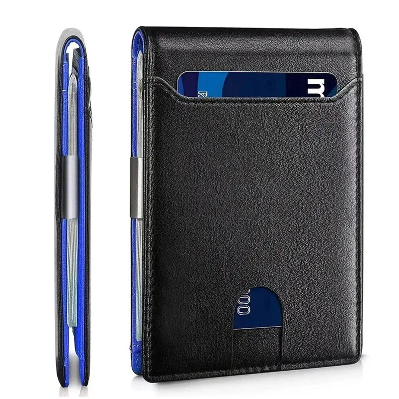 🖤 Cartera RFID de Fibra de Carbono para Hombre – Tarjetero Ultrafino con Clip para Billetes y Múltiples Ranuras
