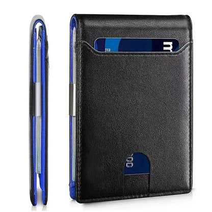 🖤 Cartera RFID de Fibra de Carbono para Hombre – Tarjetero Ultrafino con Clip para Billetes y Múltiples Ranuras