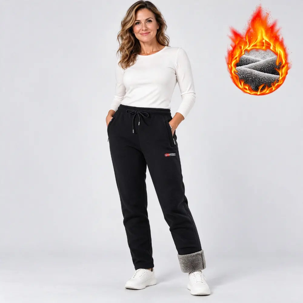 👖❄️ Dámske teplé nohavice XS-3XL – 1 kus, fleece podšívka, elastický pás so šnúrkou, 5 farieb.