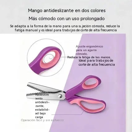 ✂️ Tijeras Dentadas Multiusos de Corte en Zigzag – Para Tela, Papel y Manualidades 🧵