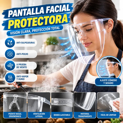 🔥【Compre 1 y obtenga 1 gratis】【2 piezas】 Protector facial  Protege contra gotas, niebla, viento, ojos, polvo y humos.
