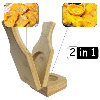 🍌 Drvena preša 2 u 1 za tostonese i plantane