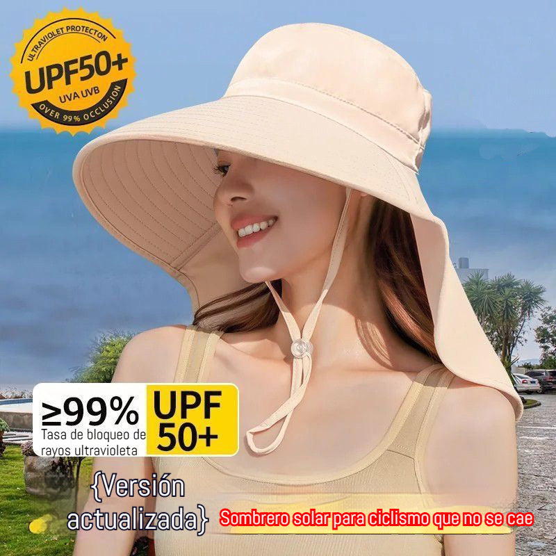 🥰【Compra 1 y llévate 1 gratis】🔥🏖️Nuevo sombrero tipo chal de verano 2026 con protección UV