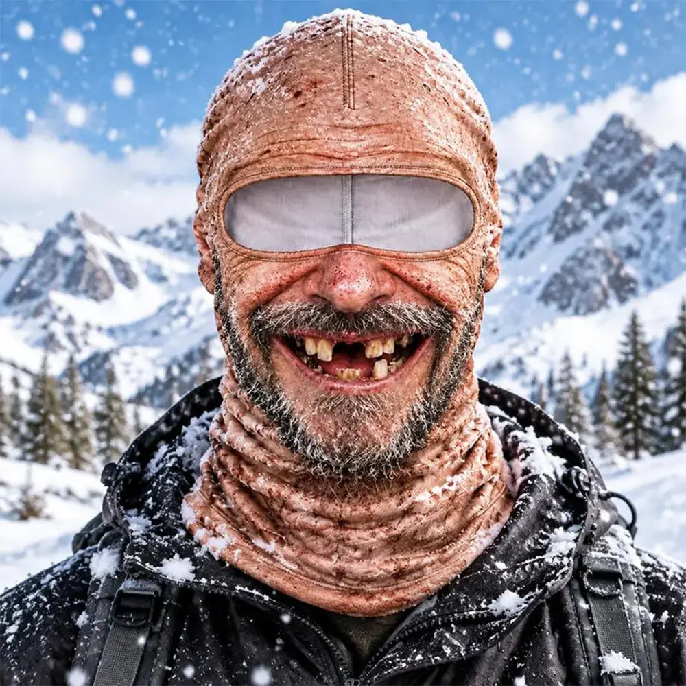 🔥2 položka 25 €😎3D zábavná a teplá obličejová maska pro zimní outdoorové sporty