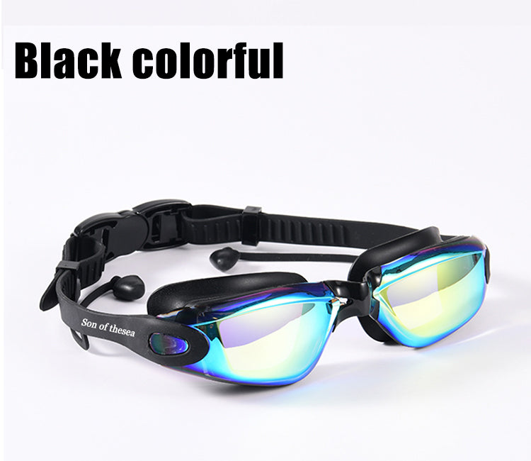 🔥Oferta de tiempo limitado🔥gafas de natación de gran campo de visión，con caja de gafas，Viene con tapones para los oídos
