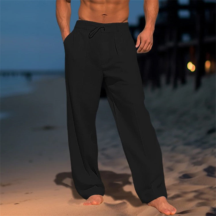 🔥【S-3XL】Pantalones casuales de pierna ancha de moda para hombre 2026