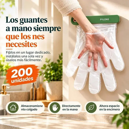 🧤✨ Soporte de Pared para Guantes Desechables | Organizador sin Taladros con Apertura Fácil para Cocina, Hogar y Trabajo