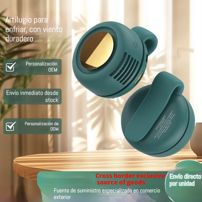 😍 【Compra 1 y llévate 1 gratis】💦🌬️ Mini ventilador de cuello recargable por USB, portátil y ponible.