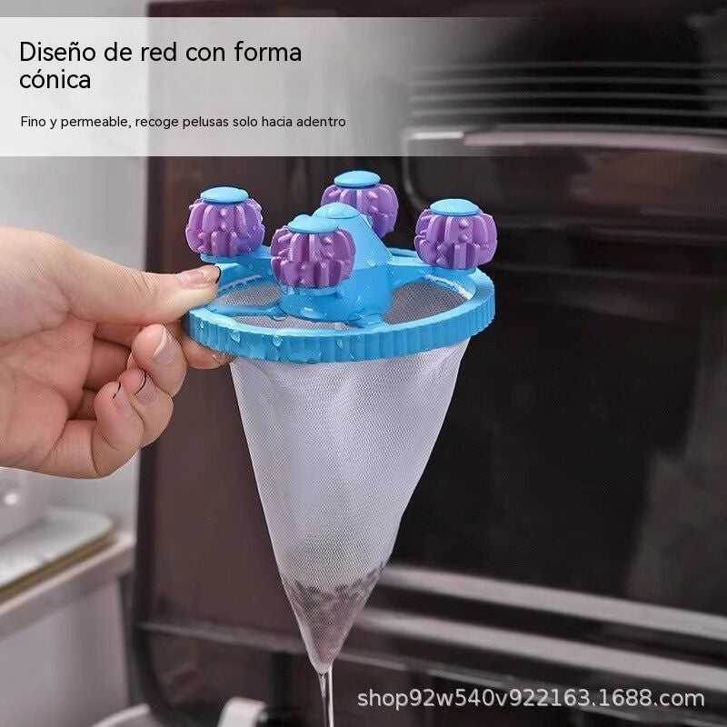 🌀6 piezas 25€✨ Filtro Flotante para Lavadora – Atrapa Pelusas, Cabellos y Pelos de Mascota en Cada Lavado 🧺