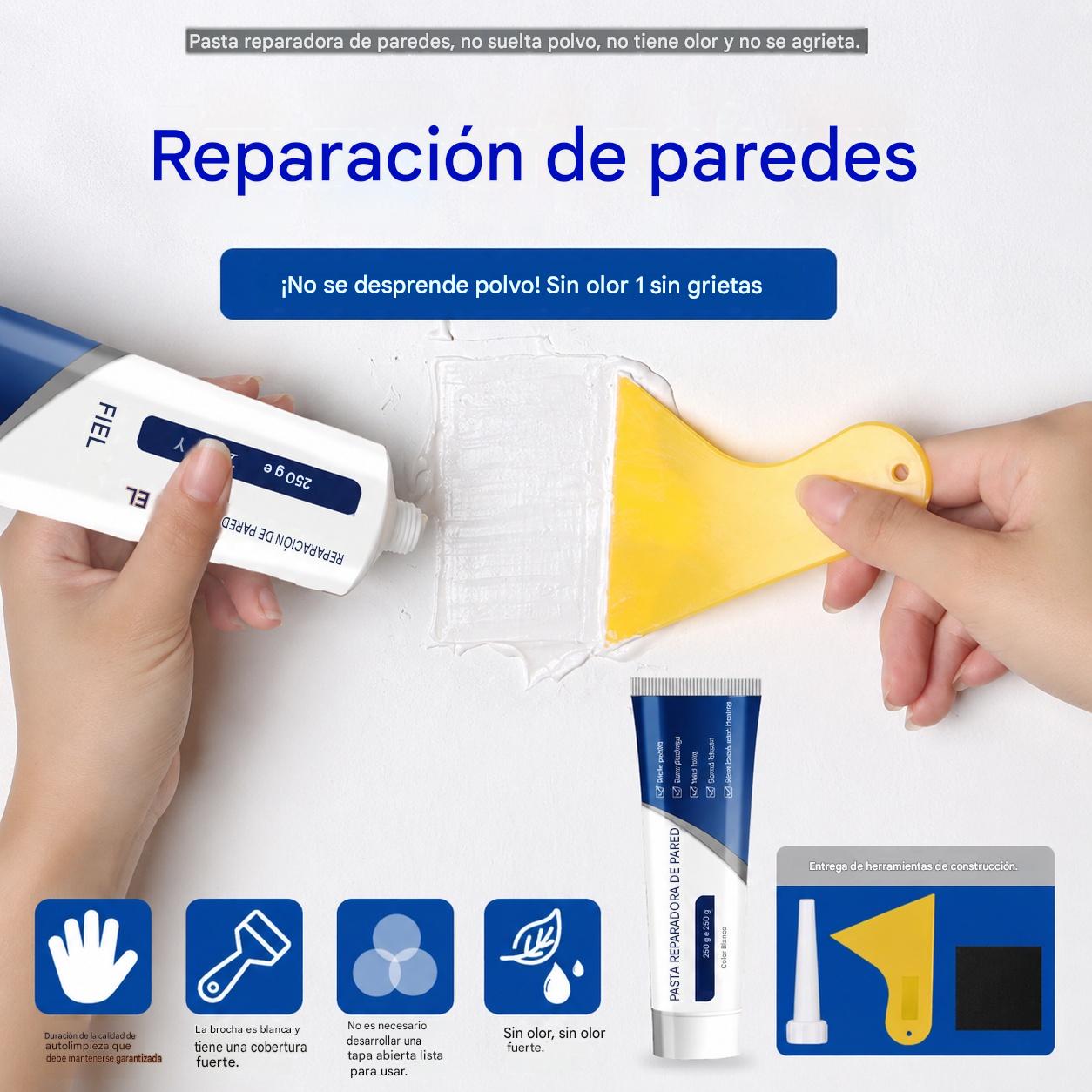 【Paquete de 2, incluye herramientas】👨‍🔧 Pasta reparadora de paredes, utilizada para reparar grietas y agujeros.