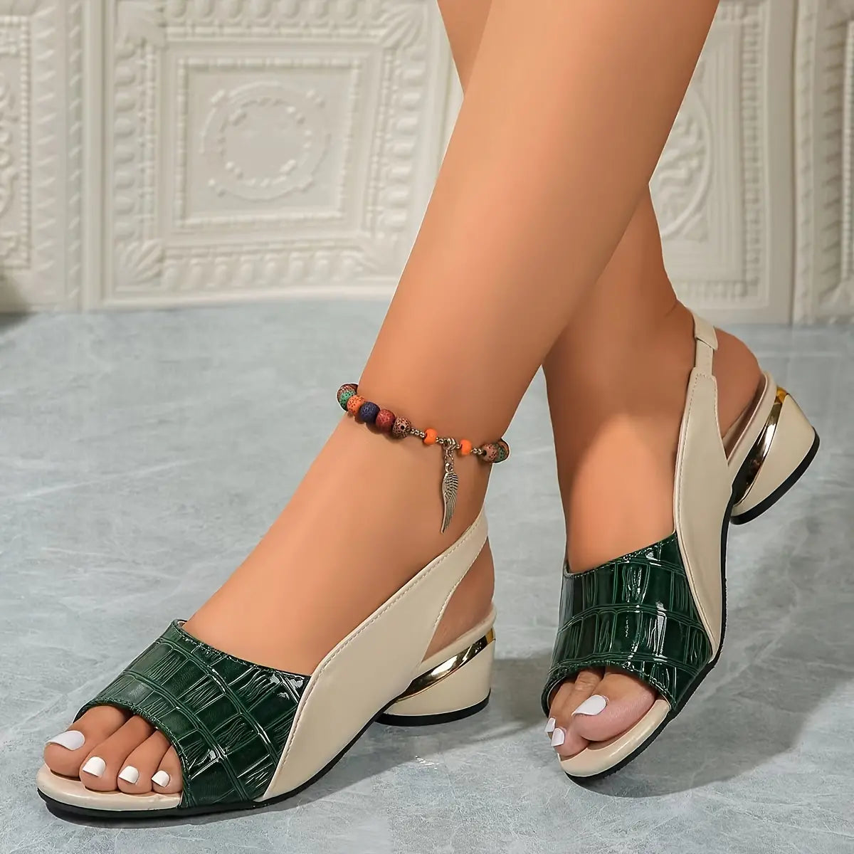 【35-43】 Nuevas sandalias romanas de mujer con tacón grueso y punta abierta de verano