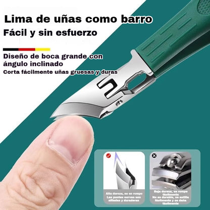 (juego de 3 piezas) Cortaúñas antisalpicaduras con borde inclinado de 25°