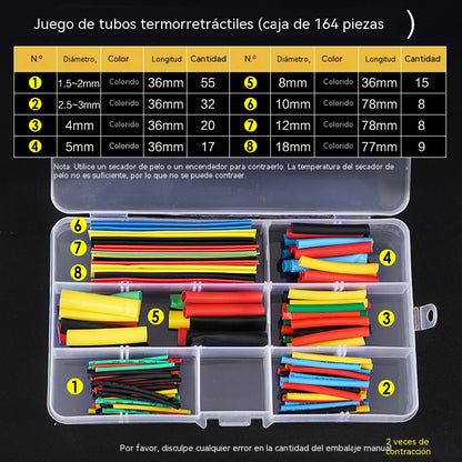 【Compra 1 y llévate 1 gratis】【328 piezas】Funda aislante termorretráctil universal para conductos y cables.