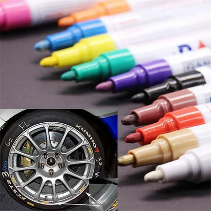 🔥【12 piezas 25 euros】Rotulador de pintura para neumáticos de coche resistente al agua/rotulador de pintura metalizada