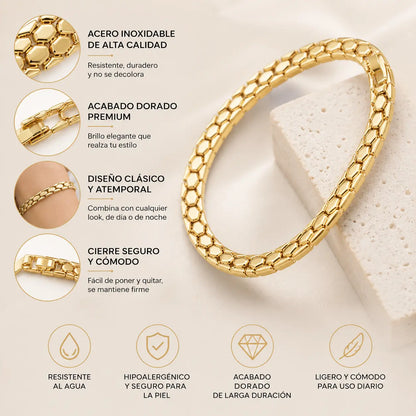 ✨ Pulsera Elegante de Cadena Dorada para Mujer | Sofisticación para Cada Día