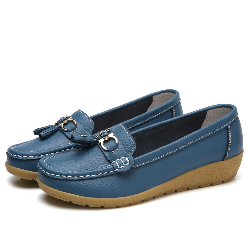 👟【35-44】Nuevos zapatos casuales de cuero genuino para mujer, moda 2026