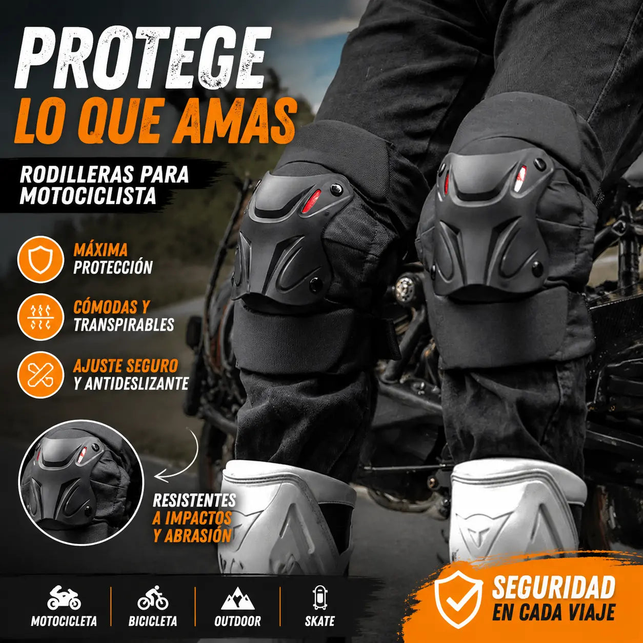 🏍️🛵【1 par 30 euros】Rodilleras protectoras para todas las estaciones