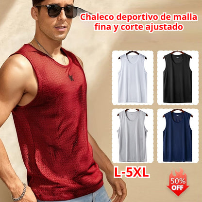 🔥🔥【Compre 1 y obtenga 1 gratis】【30-120kg】Camiseta informal de seda helada para hombre ✅ Ligera, transpirable y de secado rápido.