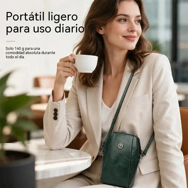 👜🎀 Oferta por tiempo limitado ⚡Bolso bandolera para teléfono de piel sintética para mujer