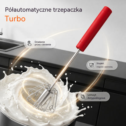 🥳Kup 1, drugi otrzymasz gratis🥳💞Ponad 50 000 sprzedanych sztuk!🥚💪 50% taniej! Półautomatyczna trzepaczka do jajek: wystarczy nacisnąć, by wprawić ją w ruch – bez użycia prądu. Ubija jajka i śmietanę w kilka sekund. Nie obciąża nadgarstków! ✨🧁