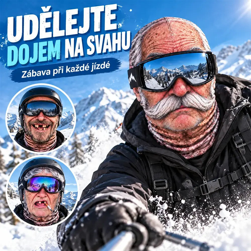 🔥2 kusy 580Kč😎3D zábavná a teplá obličejová maska pro zimní outdoorové sporty