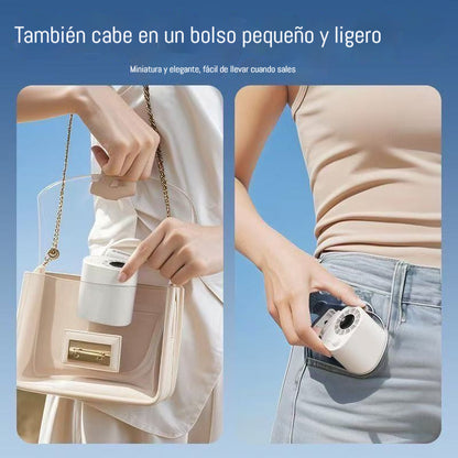 🌀 Ventilador manos libres con pantalla LED, clip integrado y 100 niveles de ajuste
