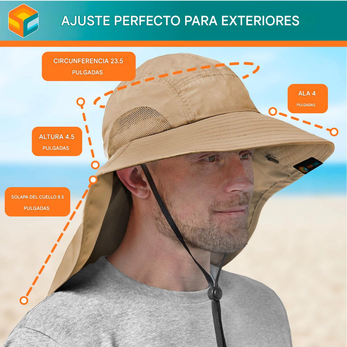 🔥【Compra 1 y llévate 1 gratis】 🔥Sombrero solar universal con protección UV para exteriores