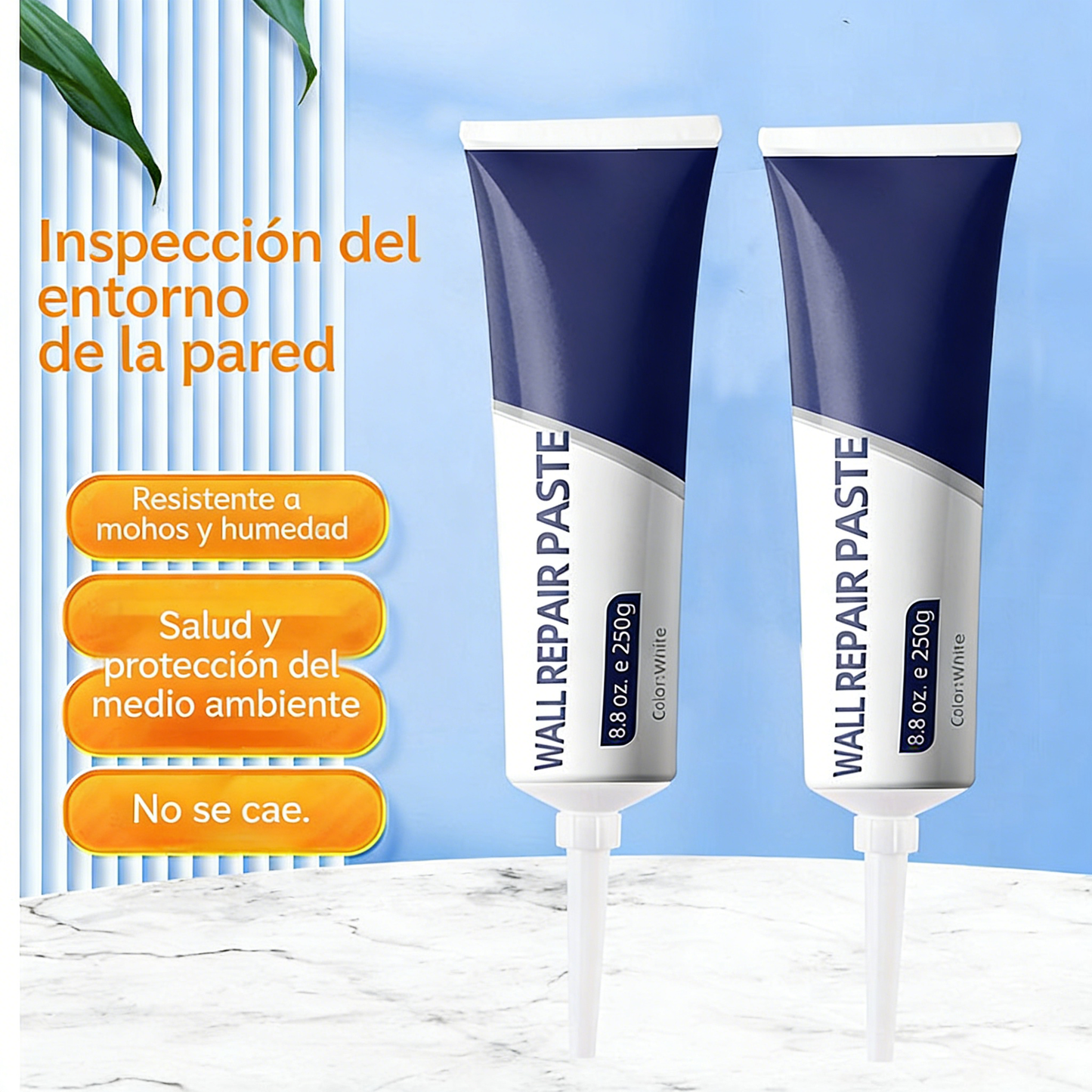 【2 piezas, herramientas incluidas】👨‍🔧 Pasta reparadora de paredes para grietas y agujeros