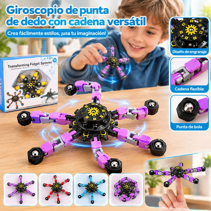 ✨Nuevo fidget spinner, robot giratorio transformable, juguete antiestrés