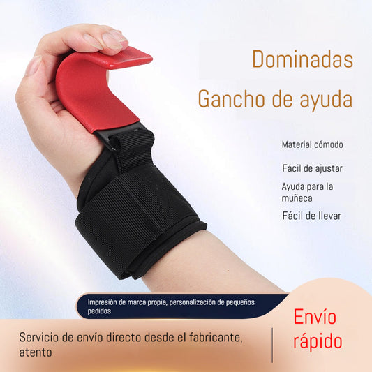 👍💪Soporte de muñeca con gancho para dominadas que evita resbalones.