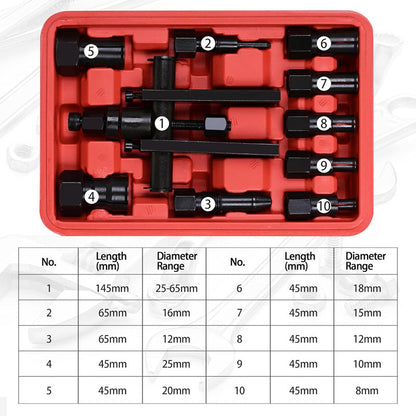 🔥 Kit de 10 herramientas extractoras de rodamientos para motocicleta