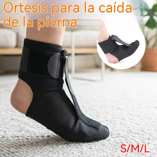 【2 unidades】Ortesis para pie caído y fascitis plantar – Soporte de tobillo ajustable, corrección de varo/valgo, banda de estiramiento y suela antideslizante.