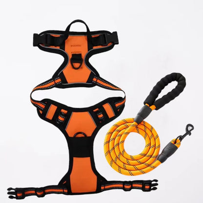 💥【Chaleco + cordón reflectante】Chaleco porta-correa para mascotas de 4 a 45 kg [con correa]