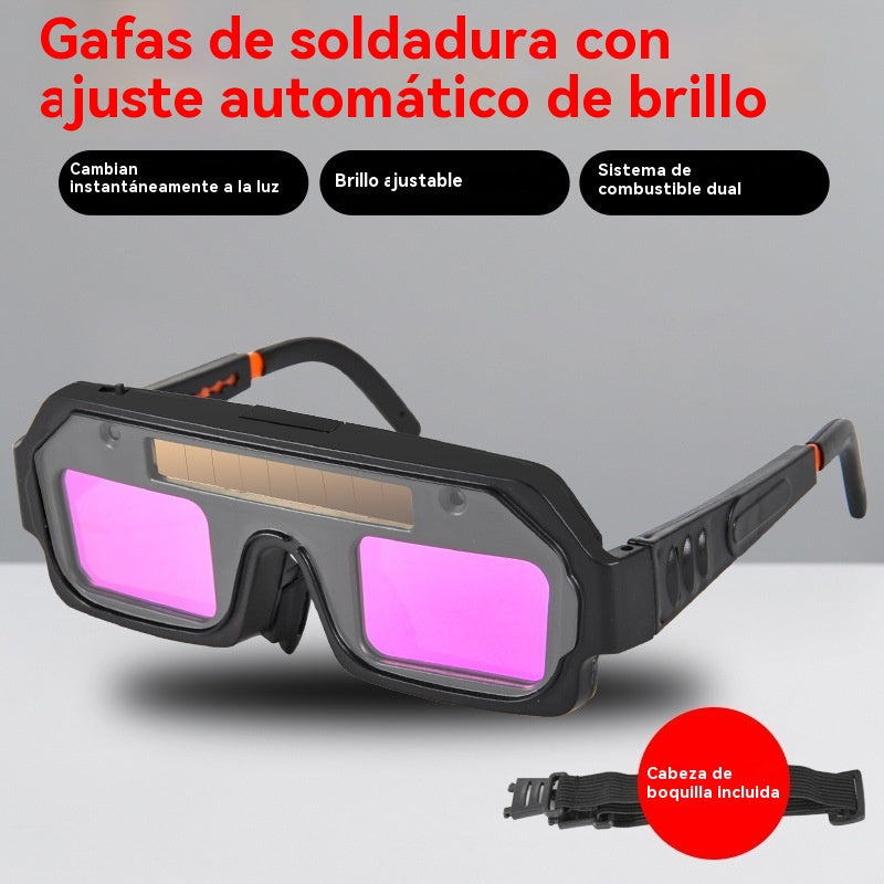 🕶️ Gafas de soldar con oscurecimiento automático: protegen contra la luz intensa, ofrecen doble protección y resguardan frente al deslumbramiento y los rayos UV.