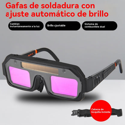 🕶️ Gafas de soldar con oscurecimiento automático: protegen contra la luz intensa, ofrecen doble protección y resguardan frente al deslumbramiento y los rayos UV.