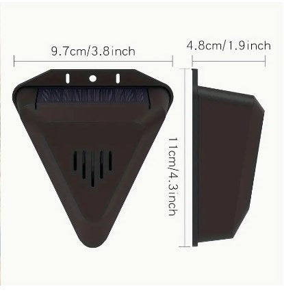 Dispositivo de alarma solar con sonido y luz para pájaros, ideal para huertos, estanques de peces, arrozales