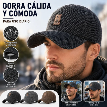 Nueva gorra de béisbol cálida para hombre, con protección para las orejas